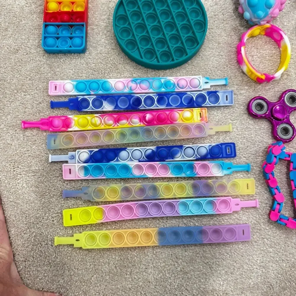 Vibrant Sensory Fidget Toy Collection, assortment of 26 pieces